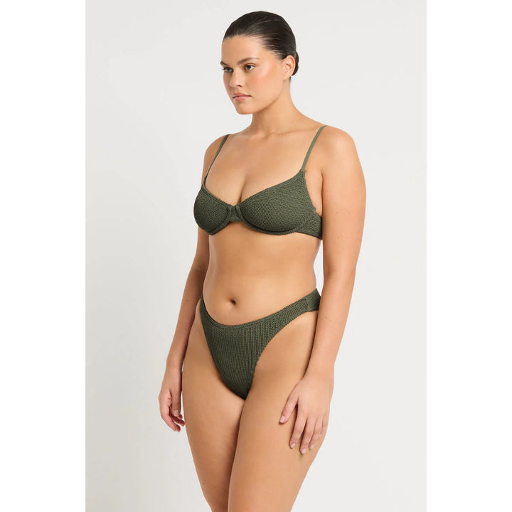 BOND-EYE GRACIE BALCONETTE TOP KHAKI ECO
