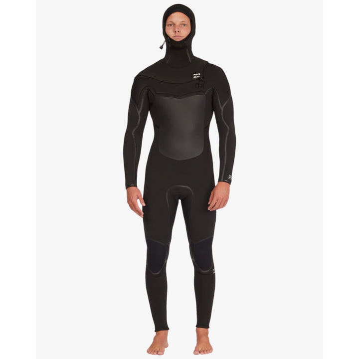 BILLABONG ABSOLUTE PLUS 5/4 CHEST ZIP HOODED BLACK