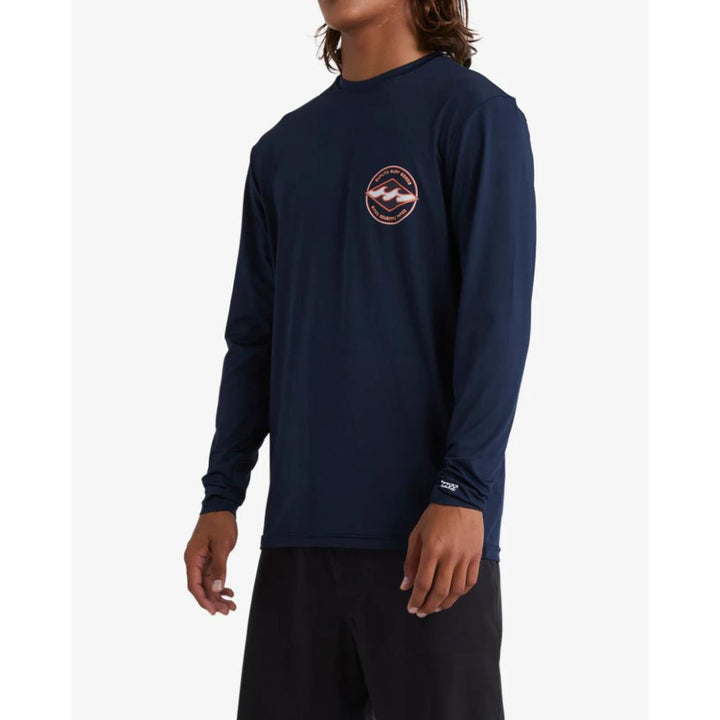 BILLABONG ROTOR DIAMOND L/S SURF TEE NAVY