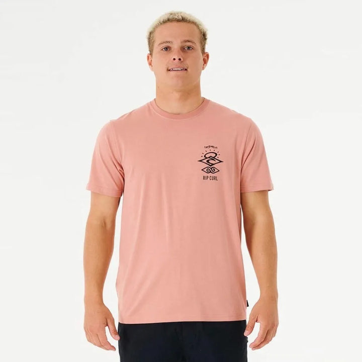 RIP CURL SEARCH ICON TEE DUSTY ROSE