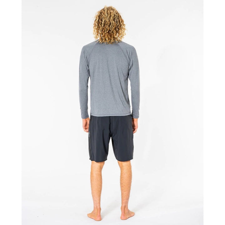 RIP CURL SHOCKWAVE L/S RASH GUARD GREY MARLE