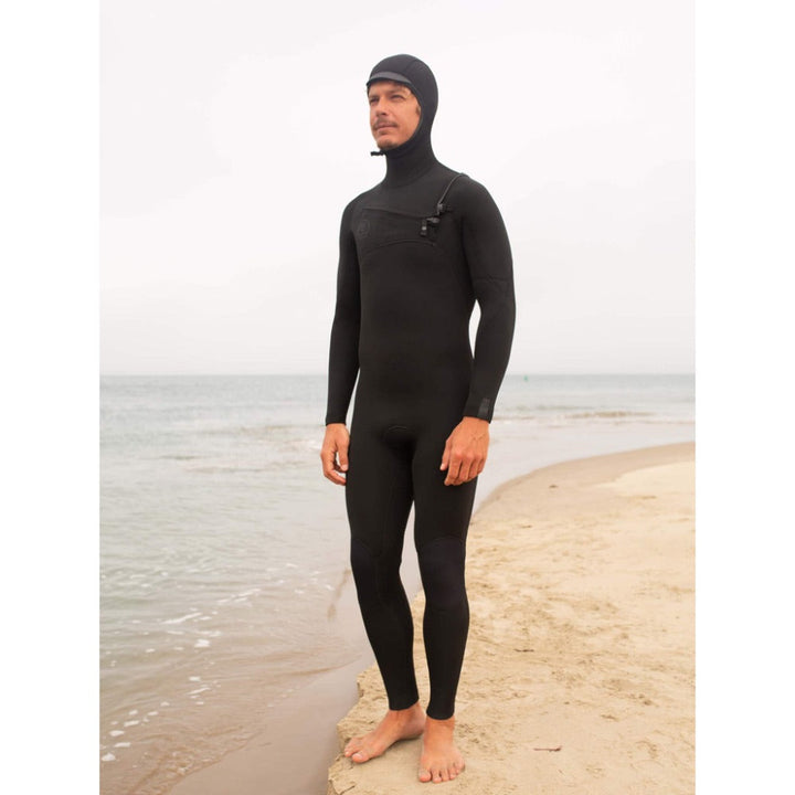 VISSLA 7 SEAS 4/3 HOODED CHEST ZIP BLACK