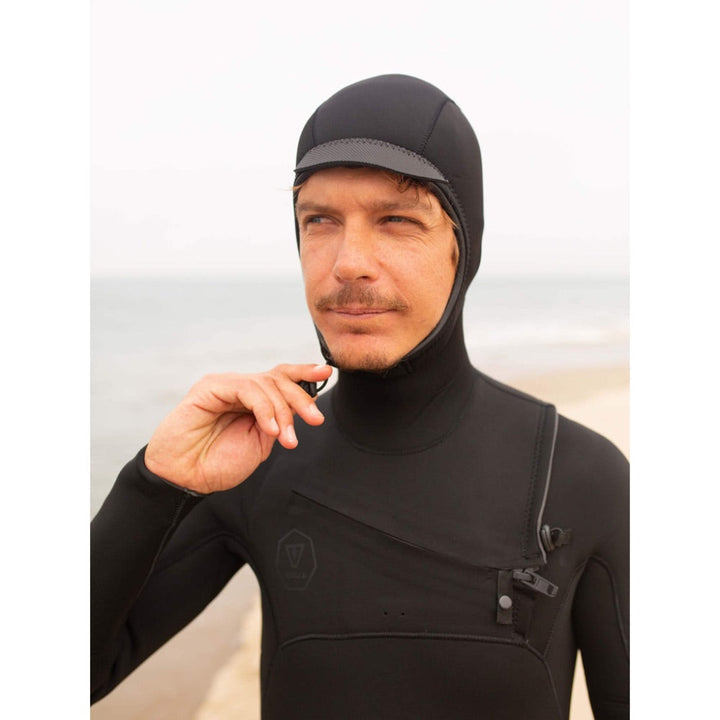 VISSLA 7 SEAS 4/3 HOODED CHEST ZIP BLACK