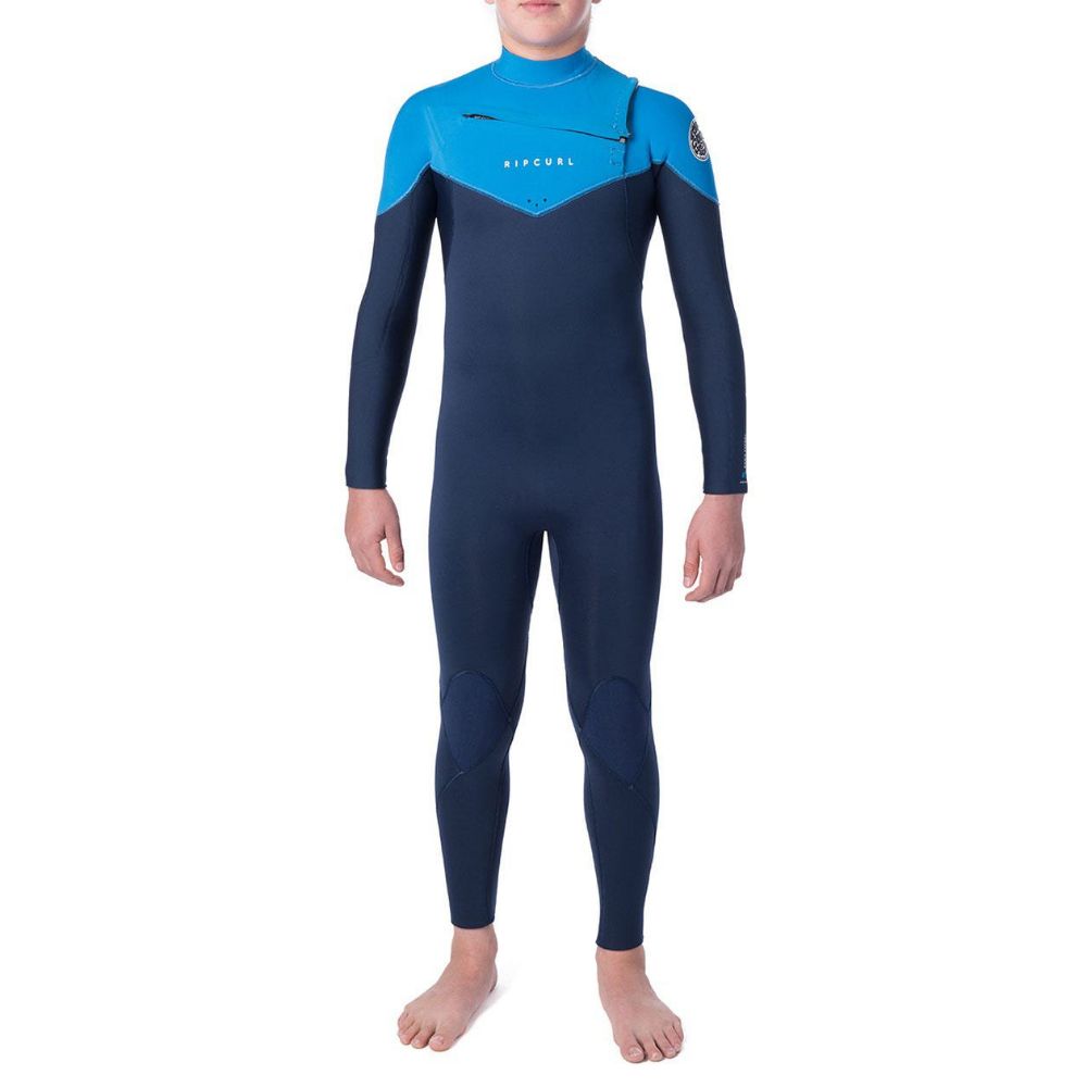 RIP CURL JUNIOR DAWN PATROL 4/3 CHEST ZIP BLUE