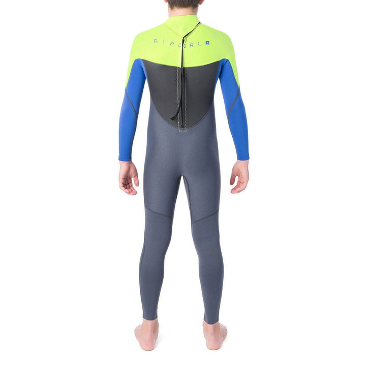 RIP CURL JUNIOR OMEGA 4/3 BACK ZIP LIME