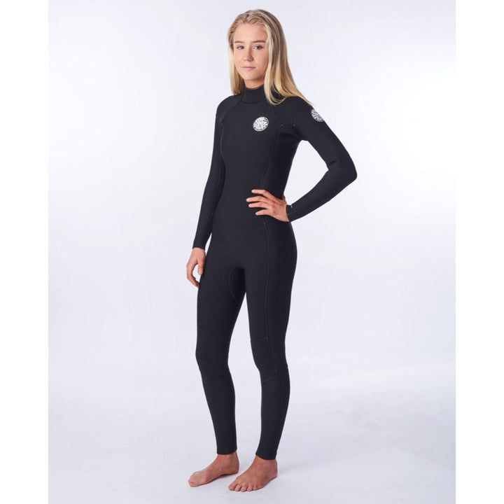 RIP CURL WMS DAWN PATROL 4/3 BACK ZIP BLACK