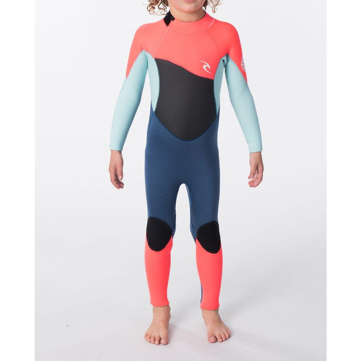 RIP CURL GROMS OMEGA 3/2 BACK ZIP NEON PINK