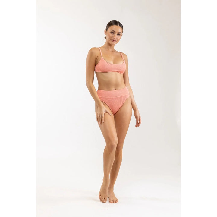 RHYTHM WAVE BREAK CROP TOP ROSE