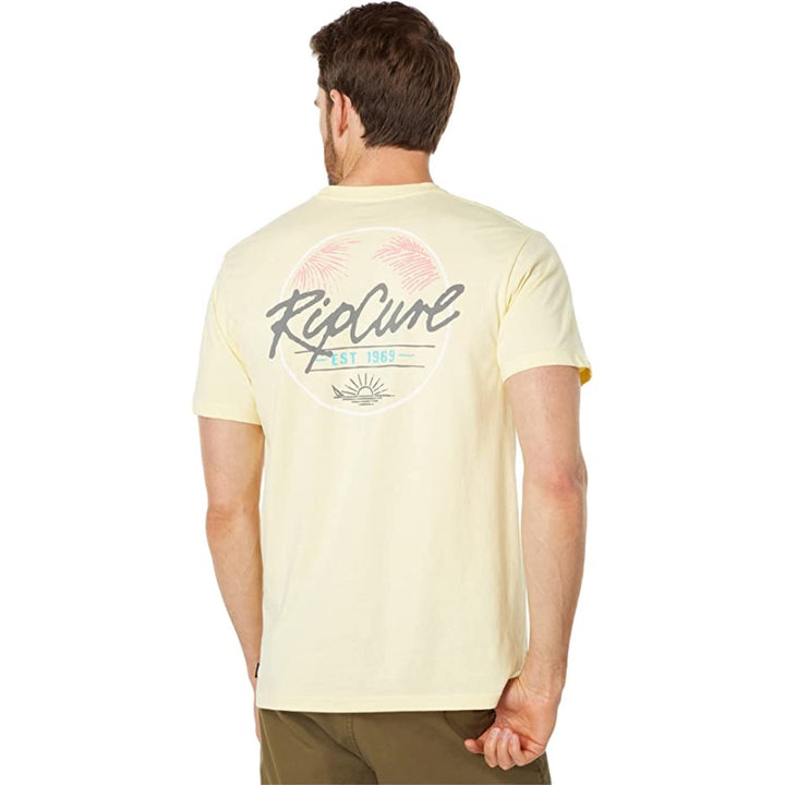 RIP CURL PLAYA VIBRATIONS TEE PASTEL YELLOW
