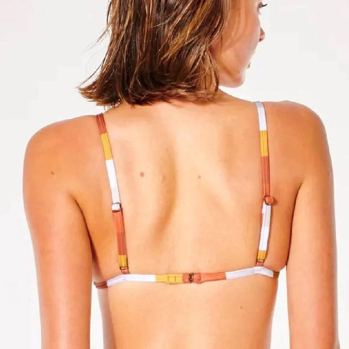 RIP CURL PREMIUM SURF BANDED FIXED TRI TOP CINNAMON