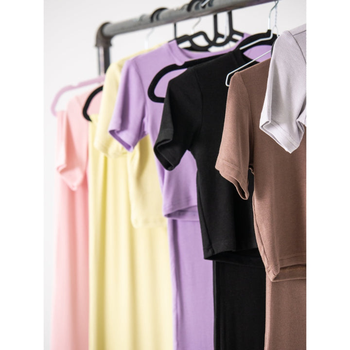 PIXIE WOO LOUNGE TOP THE ESSENTIAL EDIT PURPLE