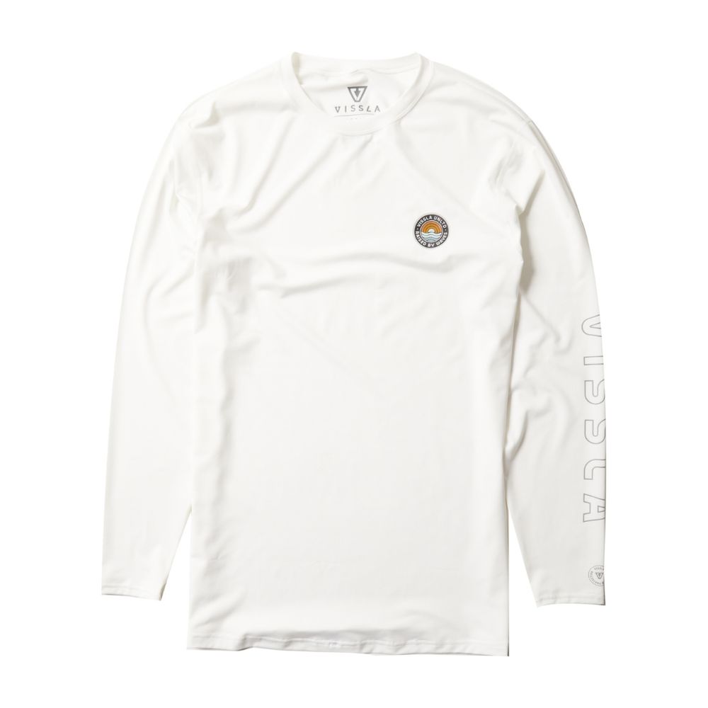 VISSLA EASY SEAS ECO L/S RASH GUARD WHITE