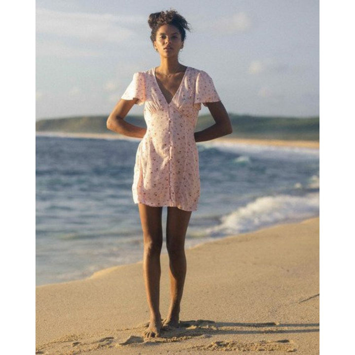 BILLABONG FULL SWING MINI DRESS SOFT PINK