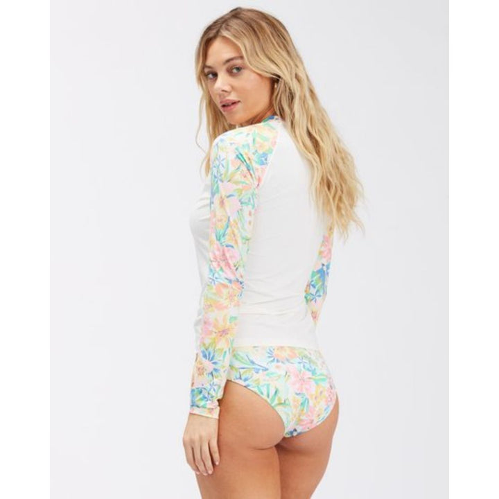 BILLABONG SWEET TROPICS LS RASH GUARD SALT CRYSTAL