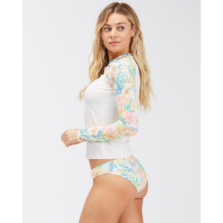 BILLABONG SWEET TROPICS LS RASH GUARD SALT CRYSTAL