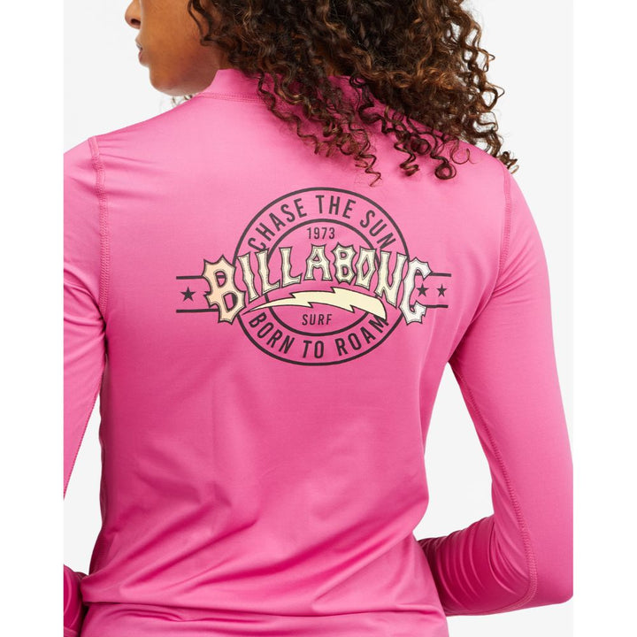 BILLABONG CORE LOOSE FIT L/S RASHGUARD TAHITI PINK