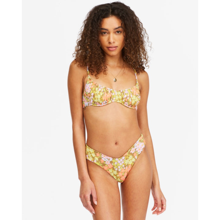 BILLABONG BRING ON THE BLISS BRALETTE RUCHED TOP MULTI