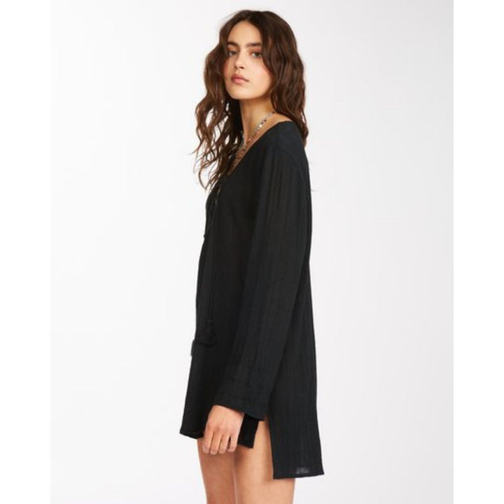 BILLABONG BLUE SKIES COVER UP BLACK PEBBLE