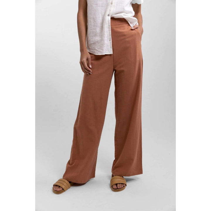 RHYTHM CLASSIC WIDE LEG PANT BAKED CLAY