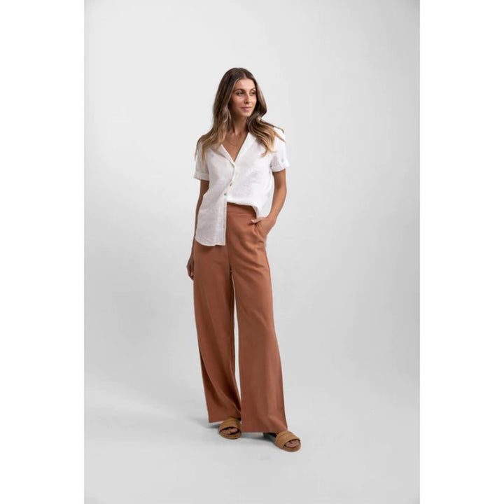RHYTHM CLASSIC WIDE LEG PANT BAKED CLAY