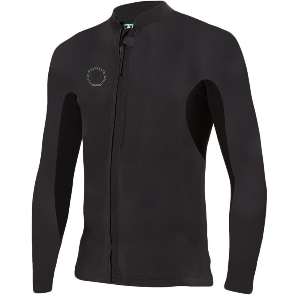 VISSLA NORTH SEAS 2MM FRONT ZIP JACKET BLACK