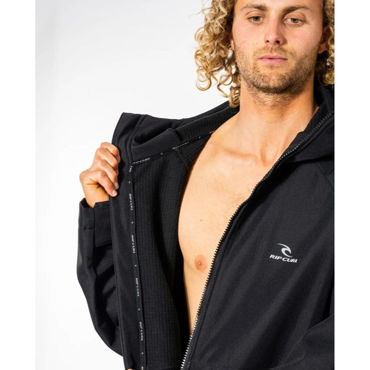 RIP CURL HOODED ANTI SERIES PONCHO BLACK