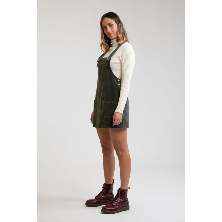 RHYTHM EDINBURGE PINAFORE DRESS FOREST