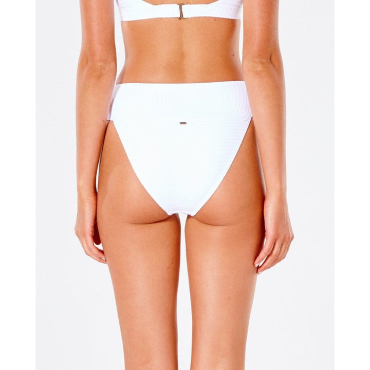 RIP CURL PREMIUM SURF HI WAIST CHEEKY BOTTOM WHITE