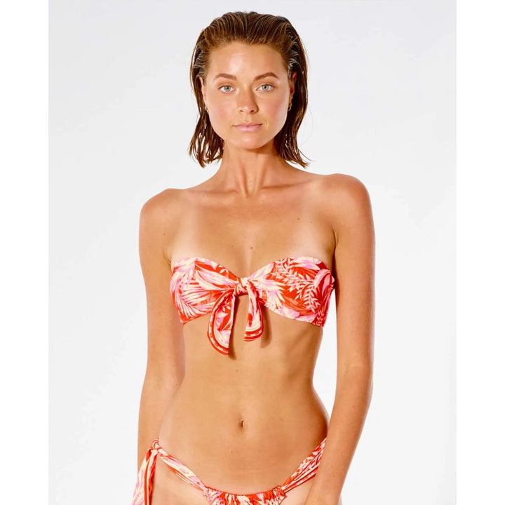 RIP CURL SUN RAYS BANDEAU TOP RED
