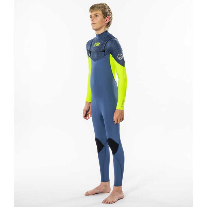 RIP CURL JUNIOR DAWN PATROL PERFORMANCE 3/2 CHEST ZIP BLUE