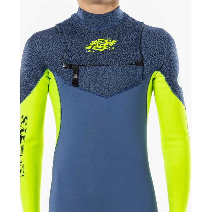 RIP CURL JUNIOR DAWN PATROL PERFORMANCE 3/2 CHEST ZIP BLUE