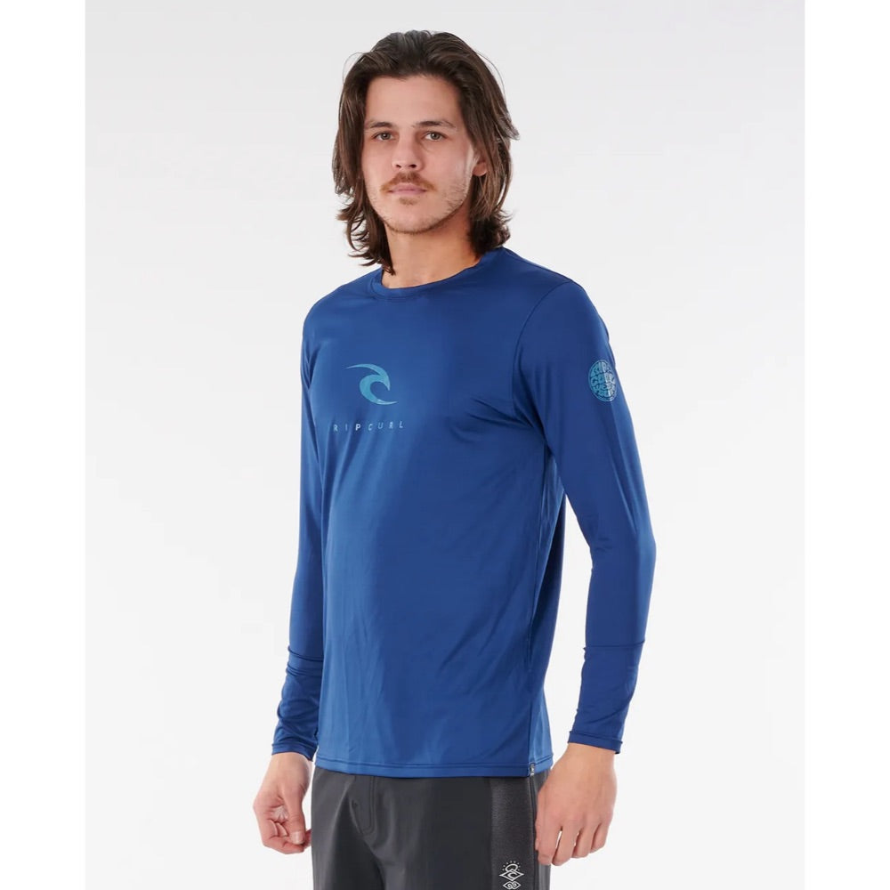 RIP CURL ICONS L/S UV TEE NAVY