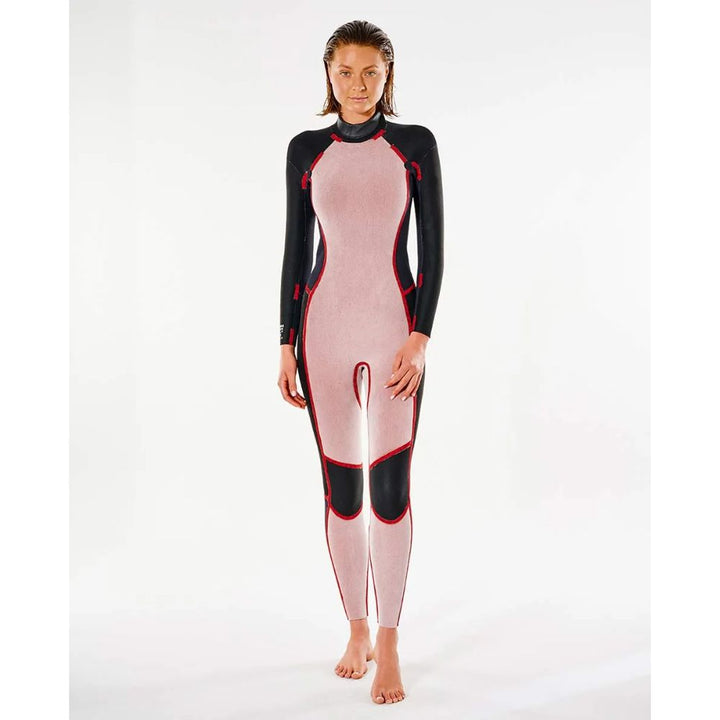 RIP CURL WMS DAWN PATROL 3/2 BACK ZIP SLATE ROSE