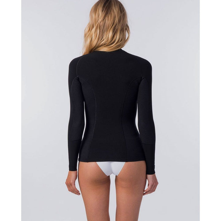 RIP CURL WMS G-BOMB L/S 1MM FRONT ZIP BLACK