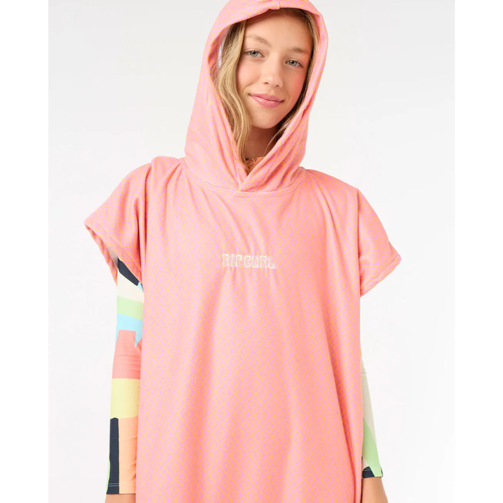 RIP CURL KIDS MIXED HOODED TOWEL MANGO