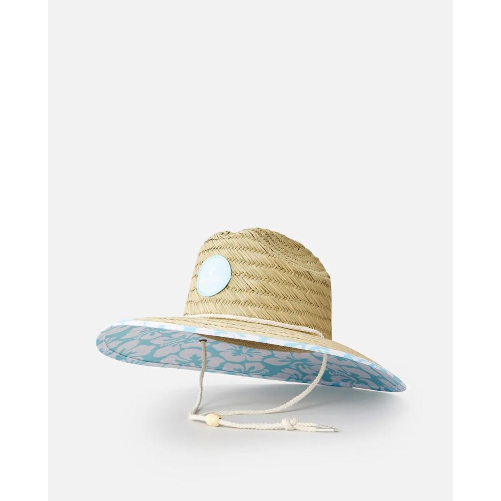 RIP CURL GIRLS MIXED STRAW HAT SKY BLUE