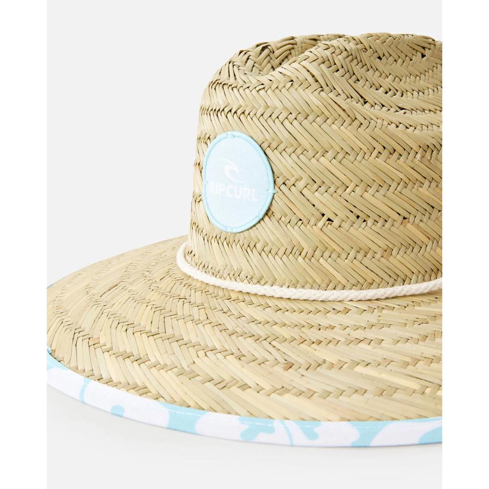 RIP CURL GIRLS MIXED STRAW HAT SKY BLUE