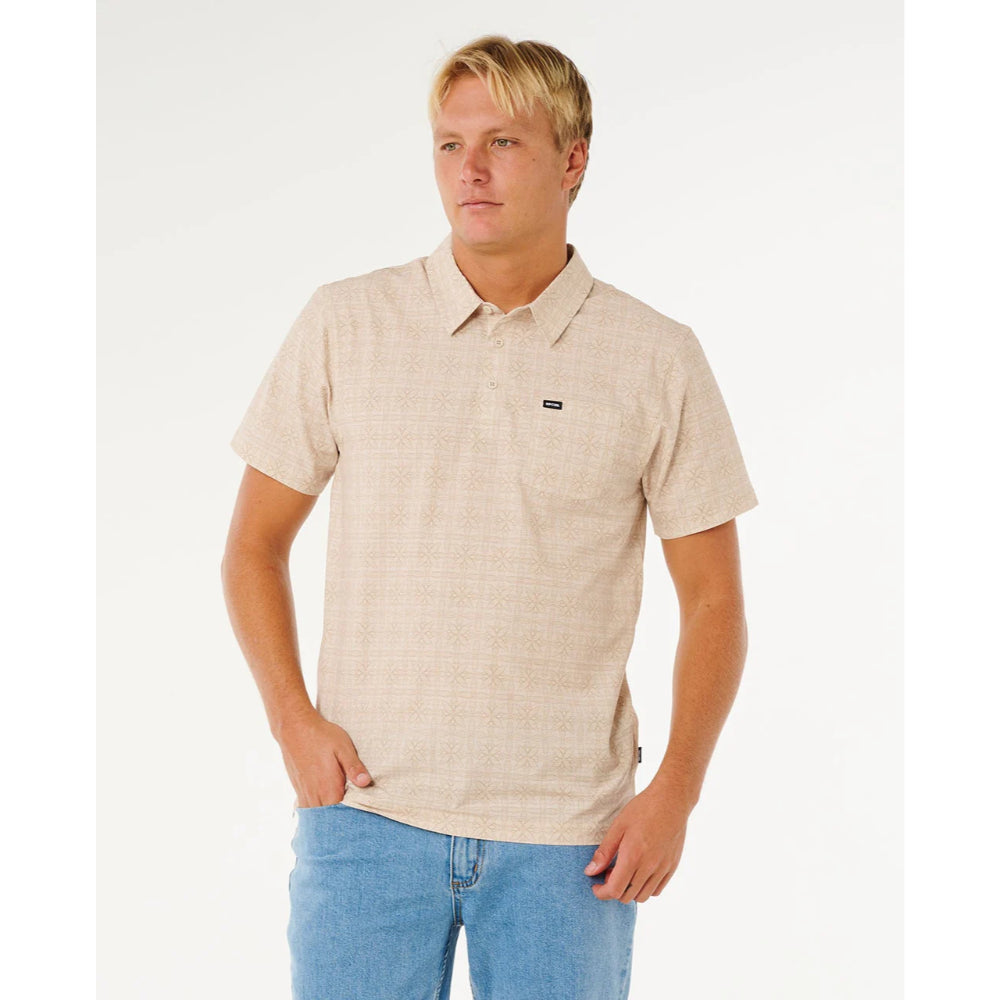RIP CURL SESSIONS AEROTECH POLO STONE