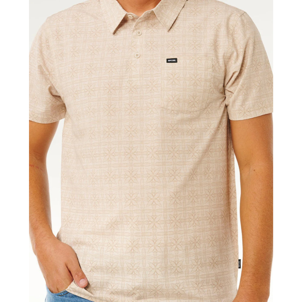 RIP CURL SESSIONS AEROTECH POLO STONE