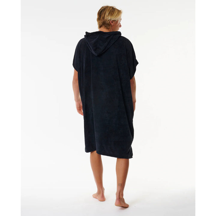 RIP CURL BRAND HOODED TOWEL BLACK