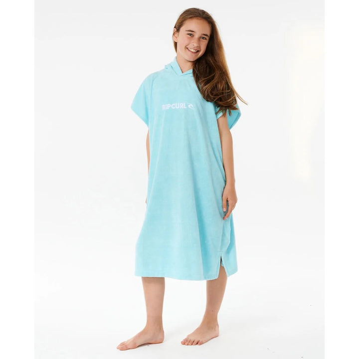 RIP CURL GIRLS CLASSIC SURF HOODED TOWEL SKY BLUE