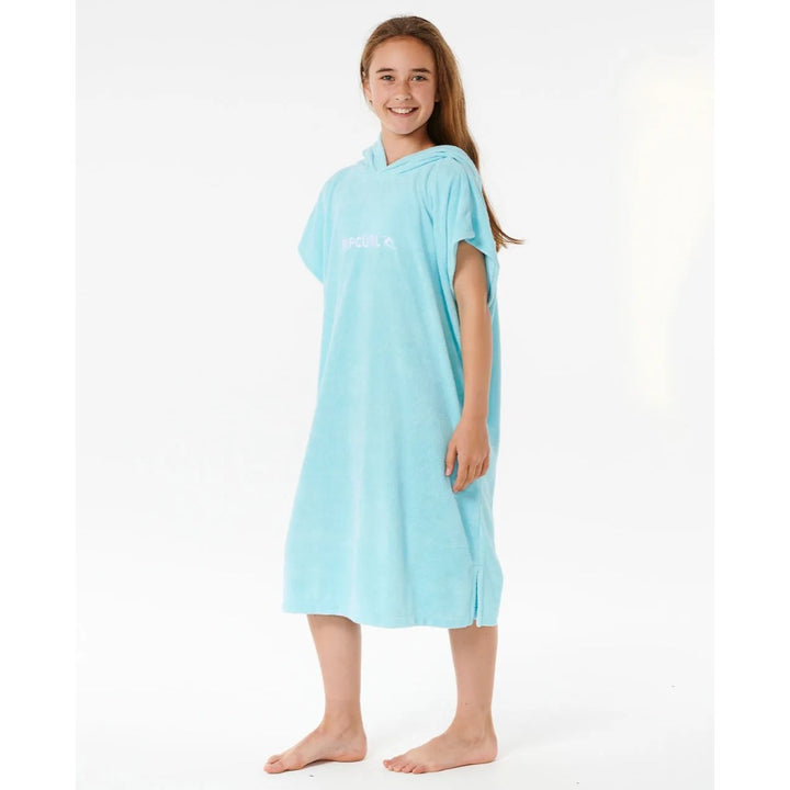 RIP CURL GIRLS CLASSIC SURF HOODED TOWEL SKY BLUE