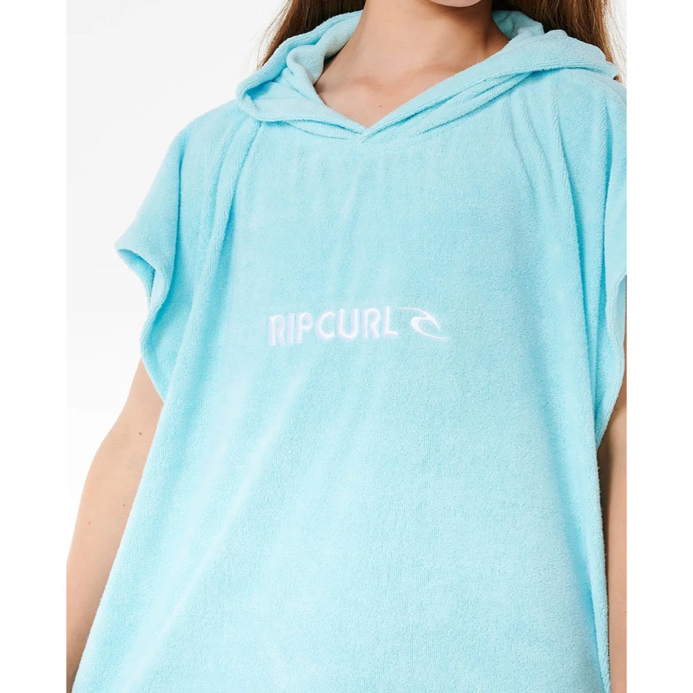 RIP CURL GIRLS CLASSIC SURF HOODED TOWEL SKY BLUE