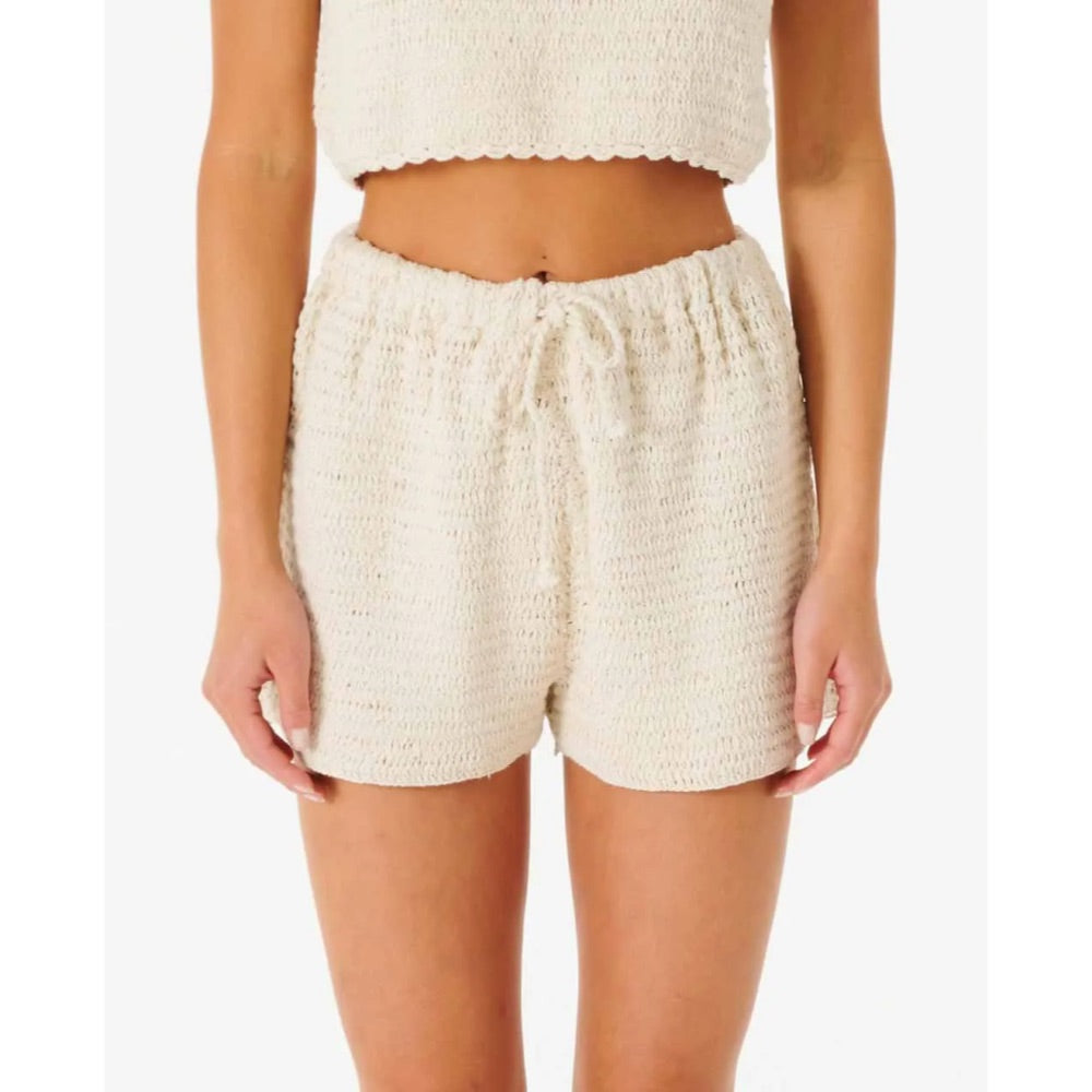 RIP CURL OCEANS TOGETHER CROCHET SHORT OFF WHITE