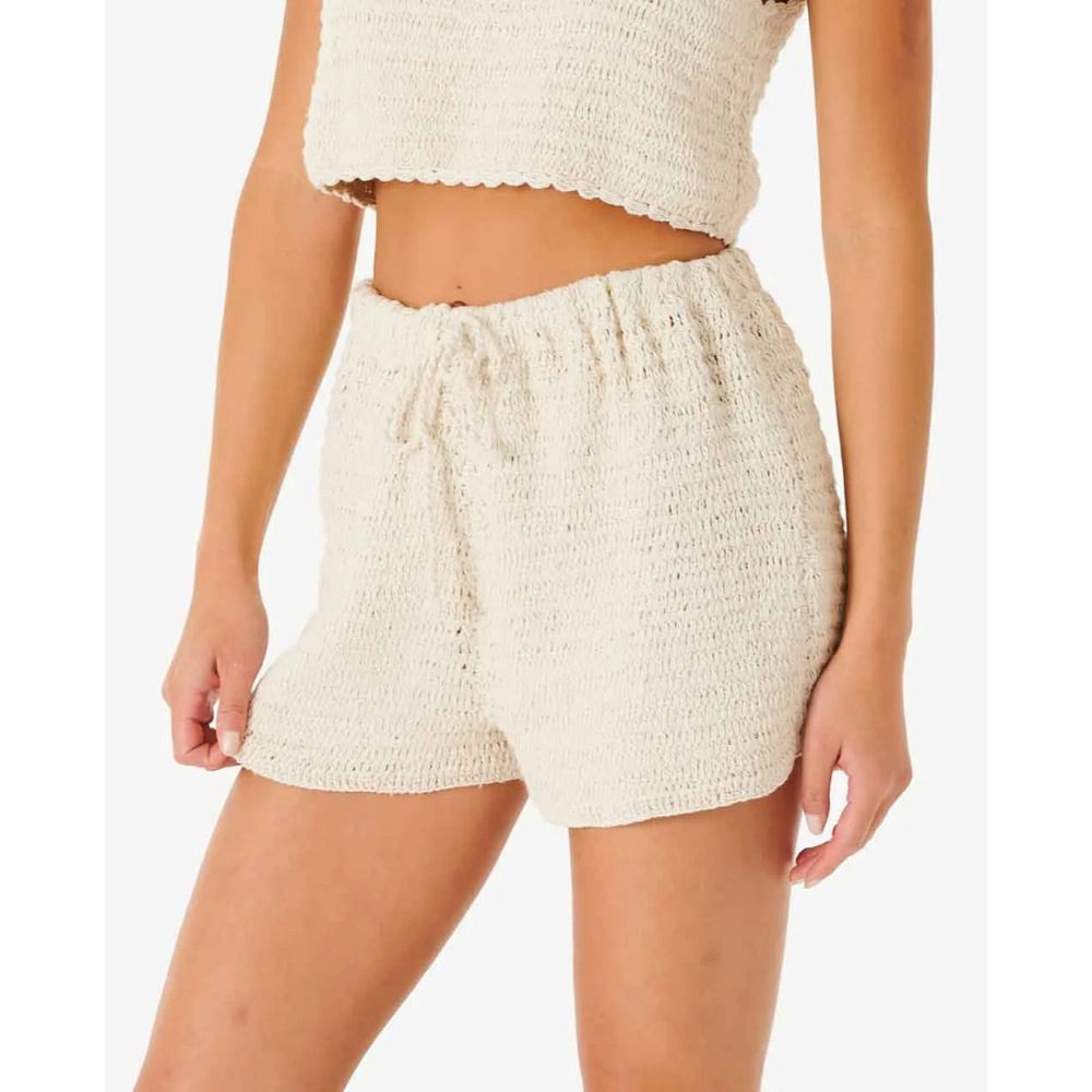 RIP CURL OCEANS TOGETHER CROCHET SHORT OFF WHITE