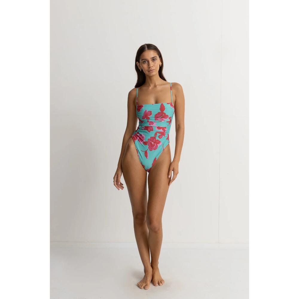 RHYTHM INFERNA FLORAL SCRUNCHED SIDE ONE PIECE SPRING