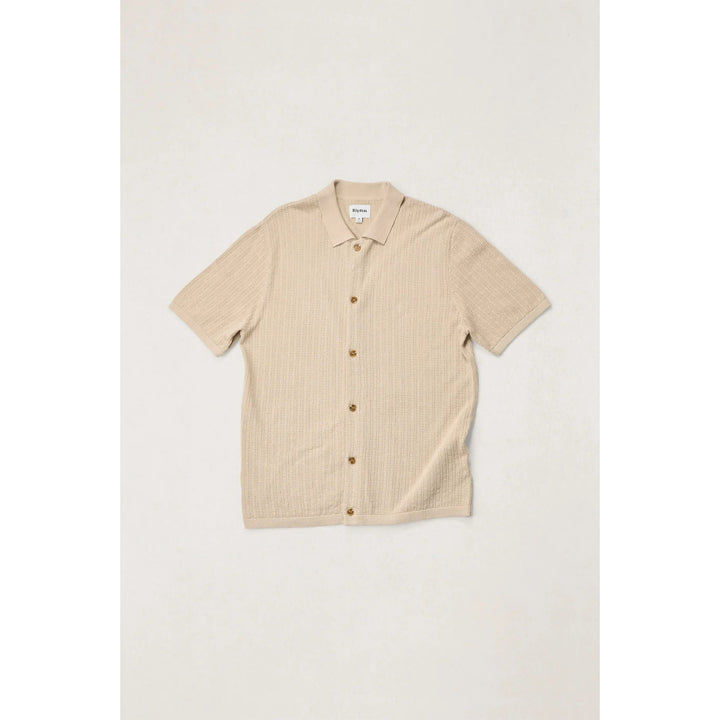 RHYTHM TEXTURED KNIT SS SHIRT STONE