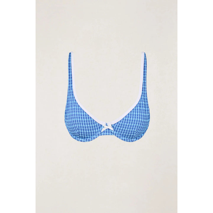 RHYTHM LOLA CHECK UNDERWIRE TOP BLUE
