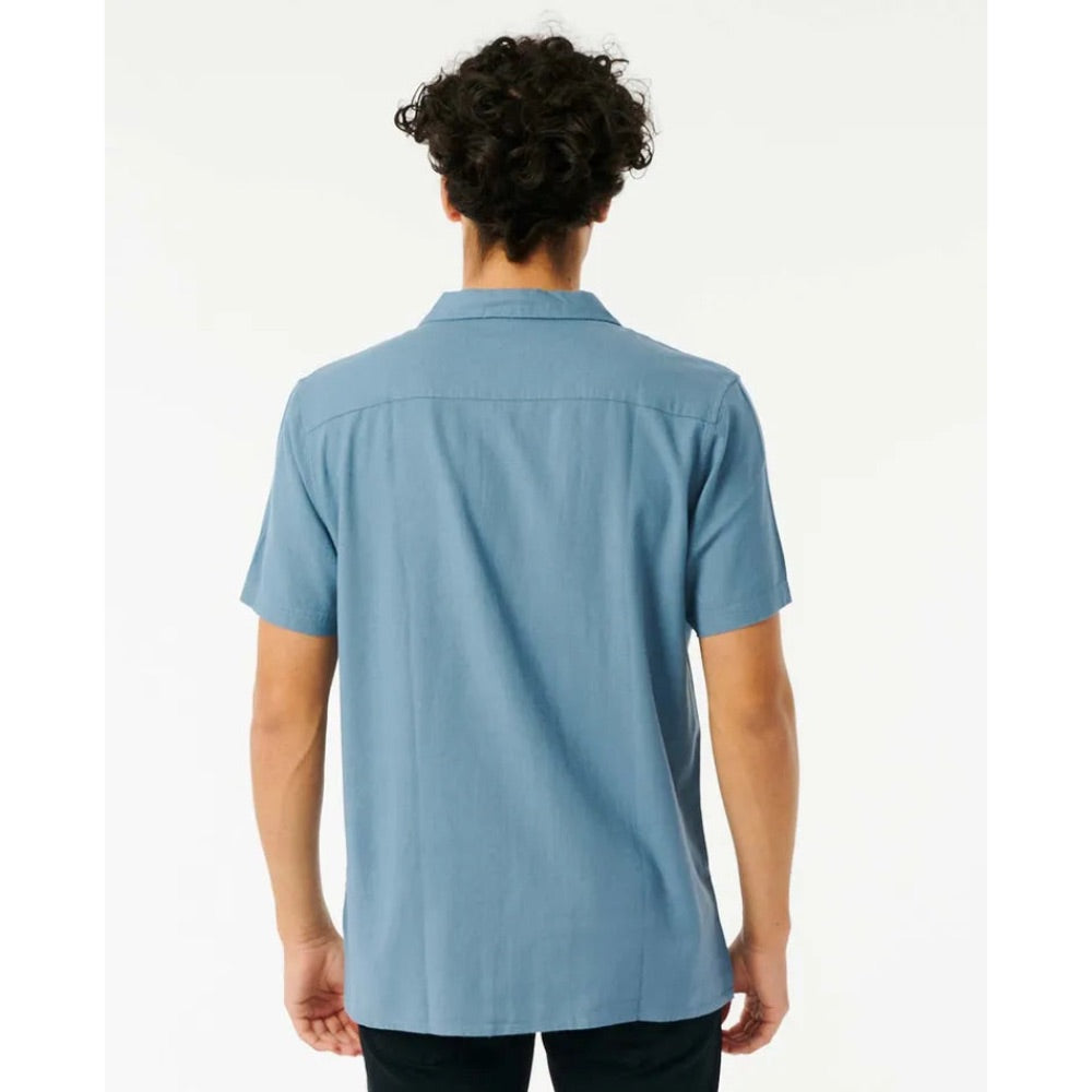 RIP CURL SURF REVIVAL S/S WOVEN DUSTY BLUE