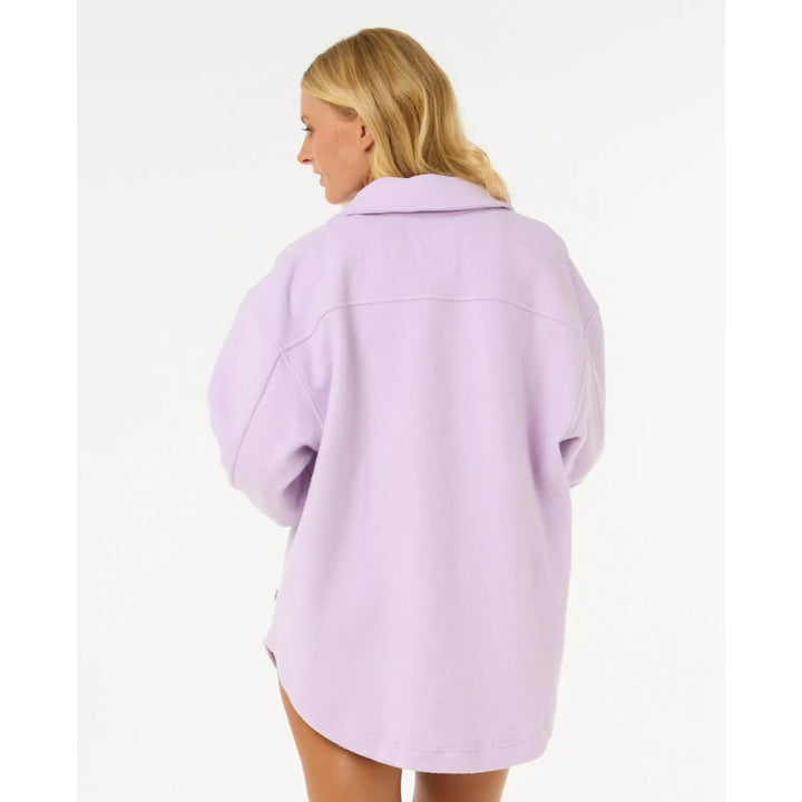 RIP CURL HIGH TIDE FLEECE SHACKET LILAC